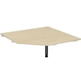 Geramöbel Verbindungsplatte höhenverstellbar Flex ahorn, anthrazit fünfeckig 122,5 x 122,5 x 68,0 - 80,0 cm