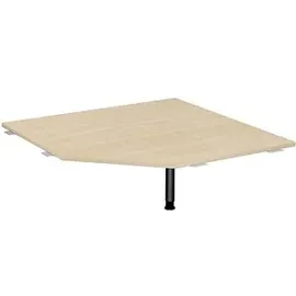 Geramöbel Verbindungsplatte höhenverstellbar Flex ahorn, anthrazit fünfeckig 122,5 x 122,5 x 68,0 - 80,0 cm