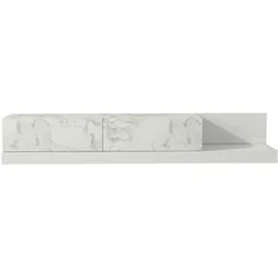 TV Lowboard Majör Weiß (teil Marmor Optik) 9031