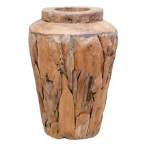 vidaXL Deko-Vase 40 x 60 cm Massivholz Teak