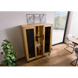 MASSIVMOEBEL24.DE Highboard 112 x 145 x 43 cm Beige