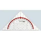 M+R Geodreieck 17 cm glasklar rot hinterlegt
