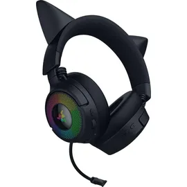 Razer Kraken Kitty V3 Pro Schwarz - Kabelloses RGB-Kitty-Headset für Gaming