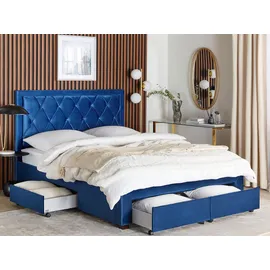 Beliani Lievin 160 x 200 cm Blau
