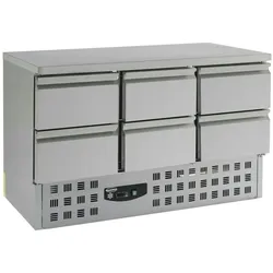 CombiSteel Gastro Kühltisch Kühltheke Kühlung, 6 Schubladen, 1365x700x875mm