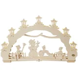 Saico Original 3D-Lichterbogen Schneemann", 52x32x4,5cm, 7-flammig, mit Timer