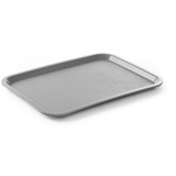HENDI Serviertablett, Tablett, temperaturbeständig bis 80 °C, Fastfood, Mittel, 305x415x(H) 20mm, Polypropylen, grau