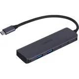Unitek H1107Q Hub USB-C 2x USB-A (USB C), Dockingstation + USB Hub, Schwarz