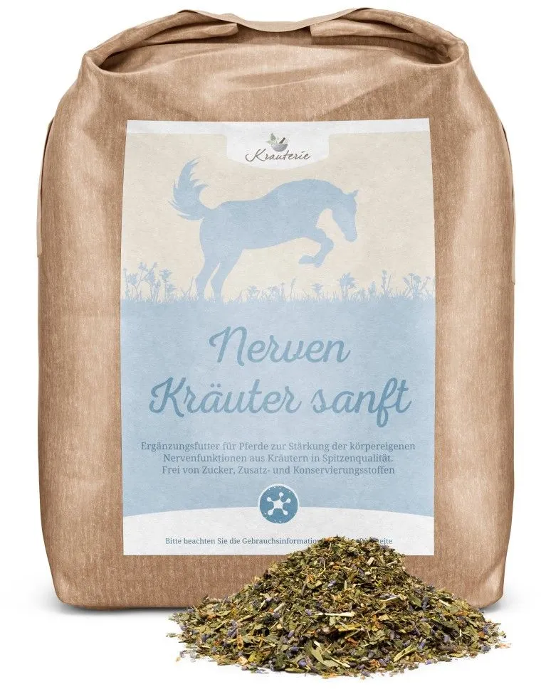 Krauterie Nerven Kräuter sanft für Pferde Futter 500 g