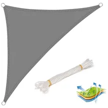 Woltu Sonnensegel Dreieck HDPE 500 x 500 x 500 cm Grau