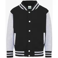 Just Hoods by AWDiS College Jacke Jet Black/Heather Grey 152