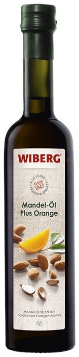 WIBERG Mandel-Öl Plus Orange Mandel-Öl mit natürlichem Orangen-Aroma (500 ml)