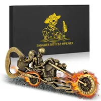 LKKCHER Coole Motorrad Skelett-Ritter-Geschenk, Bierflaschenöffner, Personalisierte Geschenke für Männer, Adventskalender Füllung Männer, Weihnachtsgeschenke Geburtstagsgeschenk Gadgets für Männer