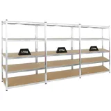 Proregal Mega Deal 3x Schwerlastregal Ragnar HxBxT 180 x 120 x 60 cm Fachlast 175 kg Verzinkt