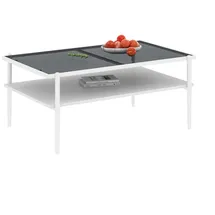 Okwish Grau/Weiß Glas 61,5 x 45 x 97,5 cm