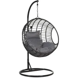 Beliani Hängesessel ASPIO Schwarz/Grau