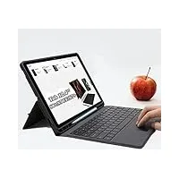 ROOFEI Galaxy Tab S7 FE/S8+/S7+ Hülle mit Tastatur QWERTZ : 7-Farbige Beleuchtung Tastatur mit Trackpad, All-in-one Tastatur Hülle mit Stifthalter für 12,4" Samsung Galaxy Tab S8 Plus/S7 Plus/S7 FE