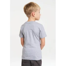 LOGOSHIRT T-Shirt "Garfield", Mädchen, Gr. 128, grau (grau, meliert), 100% Baumwolle, bedruckt, meliert, normal, Rundhals, Shirts T-Shirt, mit witzigem Print