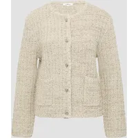 S.Oliver Strukturierte Strickjacke in Melange-Optik beige 40