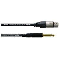 Cordial Mikrofonkabel XRL-Buchse / 6,35mm-Klinken-Stecker Mono 5m (CCM5FP)