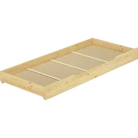 Erst-Holz Gemütliches Kinderbett mit dreiseitiger Sicherung 90x200 cm Kiefer V-60.29-09Rollrost und Bettkasten inkl.