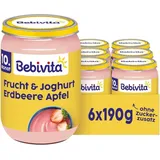 Bebivita Frucht & Joghurt Erdbeere in Apfel 6 x 190 g