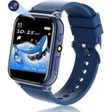 Smartwatch Kinder, Jungen Mädchen Kinder Smartwatch Geburtstagsgeschenke, Smart Watch Kinder, Kinderuhr mit 26 Spielen, HD-Kamera, Musik, Video - Blau