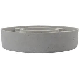 House Doctor Kerzenständer The Ring, Polystone Ø26cm grau,