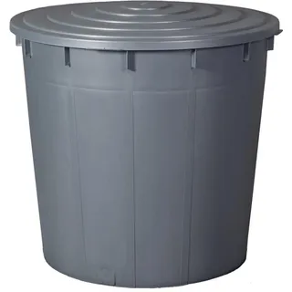 NOHEL GARDEN Regentonne rund mit Deckel und Hahn 500 L Anthrazit