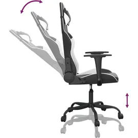 vidaXL Gaming-Stuhl Kunstleder Schwarz und Weiß