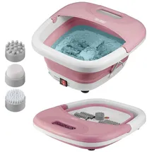 First Austria TZS First Austria - Fußsprudelbad Fußmassagegerät klappbar 450W mit 3 Aufsätzen & 8 Massagerollen - Fußbad mit Vibrations- & Luftblasenmassage, Infrarot- & Heizfunktion - Elektrische Fußbadewanne