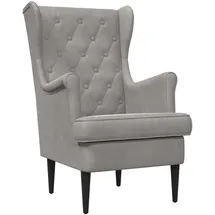 vidaXL Sessel Hellgrau Samt 1-St 70 x 70 x 70 cm Grau