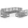 vidaXL Garten-Lounge-Set 8-tlg. grau