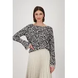 Monari Pullover mit Leoprint - 38 - 38
