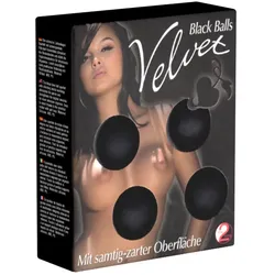 «Velvet Balls Black» Liebeskugeln, schwarz, 4er-Set (1 Stück) 1 St