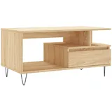 furnicato Couchtisch Braun Eiche 90 x 49 x 45 cm