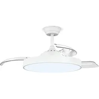 Klarstein AirFold Smarter Deckenventilator Einziehbare Flügel Dimmbares LED-Licht Smart