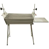 Grillpeter Mangal Leto Edelstahl 2mm Schaschlikgrill mit verstellbarer Grillhöhe