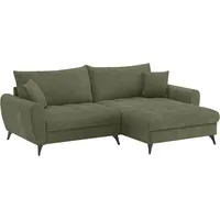 Mr. Couch Ecksofa MR. COUCH "Blackburn II L-Form", grün (stripes 8641 grün), B:246cm H:71cm T:170cm, Stripes (92% Polyester / 8% Nylon), Sofas, Ecksofa, Wahlweise mit Kaltschaumpolsterung bis 140 kg belastbar