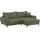 Mr. Couch Ecksofa MR. COUCH "Blackburn II L-Form", grün (stripes 8641 grün), B:246cm H:71cm T:170cm, Stripes (92% Polyester / 8% Nylon), Sofas, Ecksofa, Wahlweise mit Kaltschaumpolsterung bis 140 kg belastbar