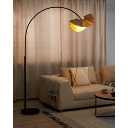 Stehlampe Papiergeflecht naturfarben 189 cm Glühbirnen-Optik HERRON