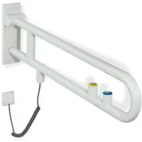 Hewi Stützklappgriff Serie 801 drehbar Wandstützgriff 700 mm tiefschwarz