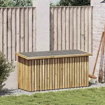 vidaXL Gartenlagerbox mit Speicher 119 x 44 x 58,5 cm Braun