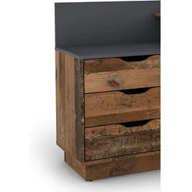 byLIVING Eckschreibtisch Belfast Eiche / Braun