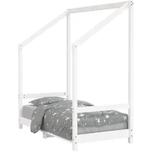 vidaXL Kinderbett Weiß 70 x 140 cm Kiefer massiv weiß
