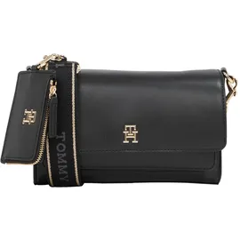 Tommy Hilfiger Damen Crossbody Bag Tasche Joy Crossover Breiter Tragegurt, Schwarz (Black), Einheitsgröße