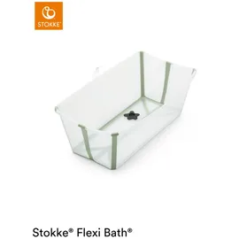 Stokke Flexi Bath® Transparent Green mit hitzeempfindlichem Stöpsel, Transparent