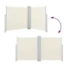 vidaXL Ausziehbare Seitenmarkise 1,4 x 10 m creme