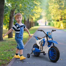 Homcom Elektromotorrad Kinder blau (1-tlg)