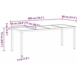 vidaXL Garten Essgruppe 7 pcs Schwarz PVC-Rattan